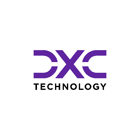 Logo of the company in dark purple and black