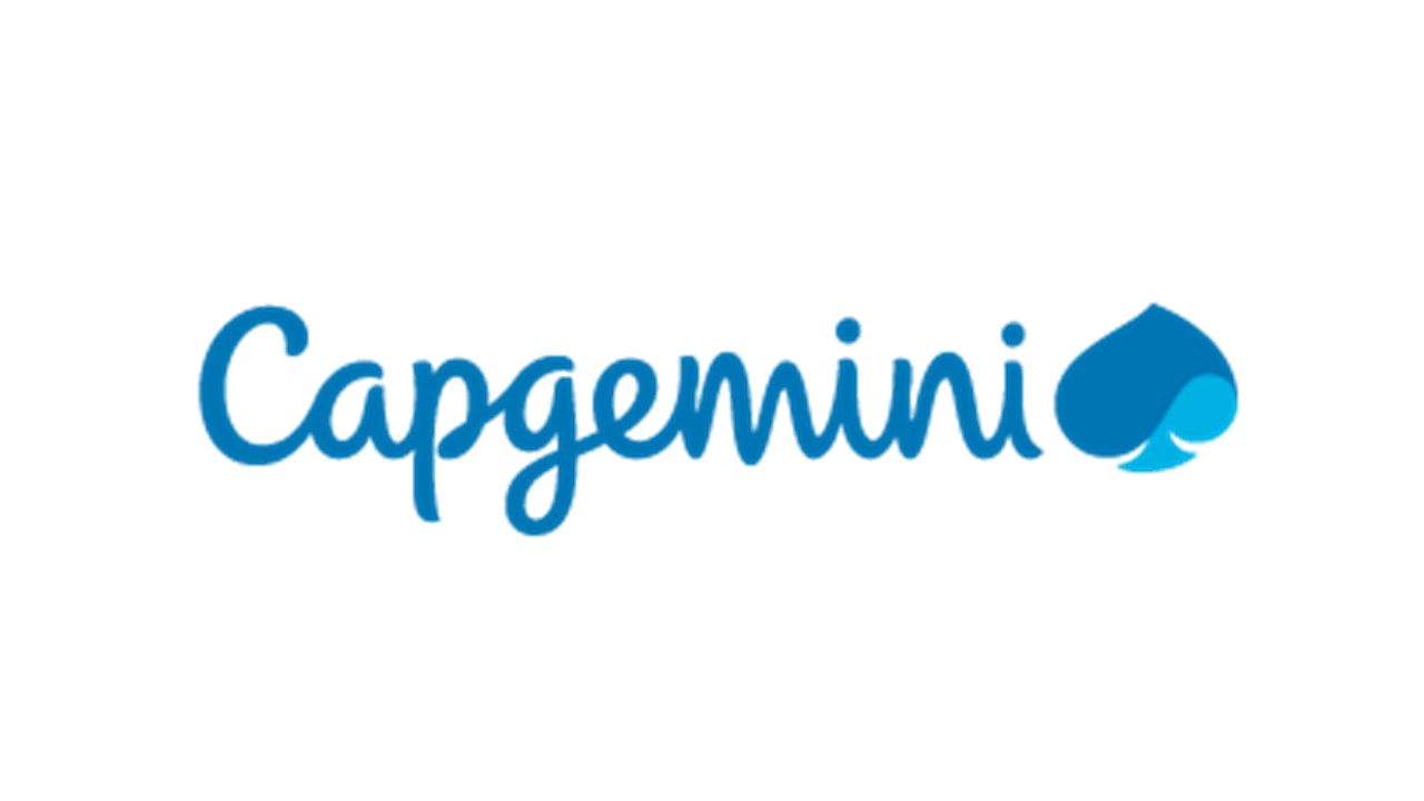 capgemini blue logo on white background